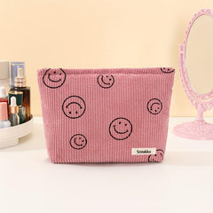 Smiling Face Makeup Bag Smile Dots Makeup Pouch Zipper