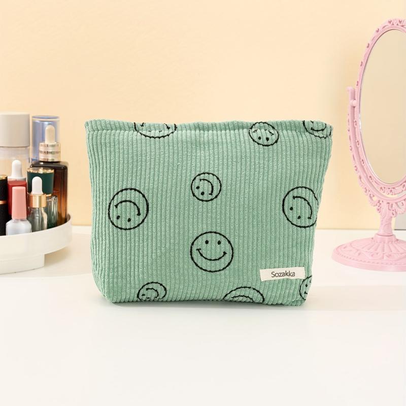 Smiling Face Makeup Bag Smile Dots Makeup Pouch Zipper