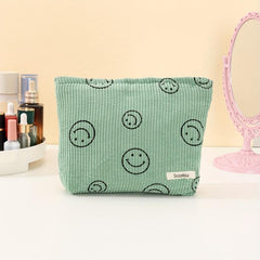 Smiling Face Makeup Bag Smile Dots Makeup Pouch Zipper
