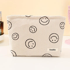 Smiling Face Makeup Bag Smile Dots Makeup Pouch Zipper