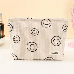 Smiling Face Makeup Bag Smile Dots Makeup Pouch Zipper