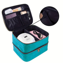 Double Layer Nail Polish Organizer Tote Bag for Women