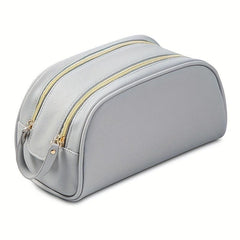 Double Zipper Cosmetic Bag Water Resistant Make Up Pouch Travel Toiletry Bag