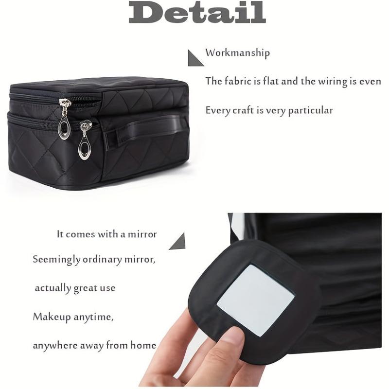 Large Capacity Waterproof Makeup Bag with Mirror
