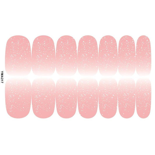 14 Sheets Gradient Nail Polish Stickers Glitter Nail Art Strips