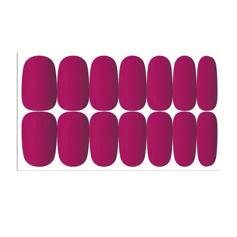 Gel Nail Strips with Self Adhesive Nail File Full Nail Wraps