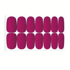 Gel Nail Strips with Self Adhesive Nail File Full Nail Wraps