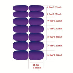 Gel Nail Strips with Self Adhesive Nail File Full Nail Wraps