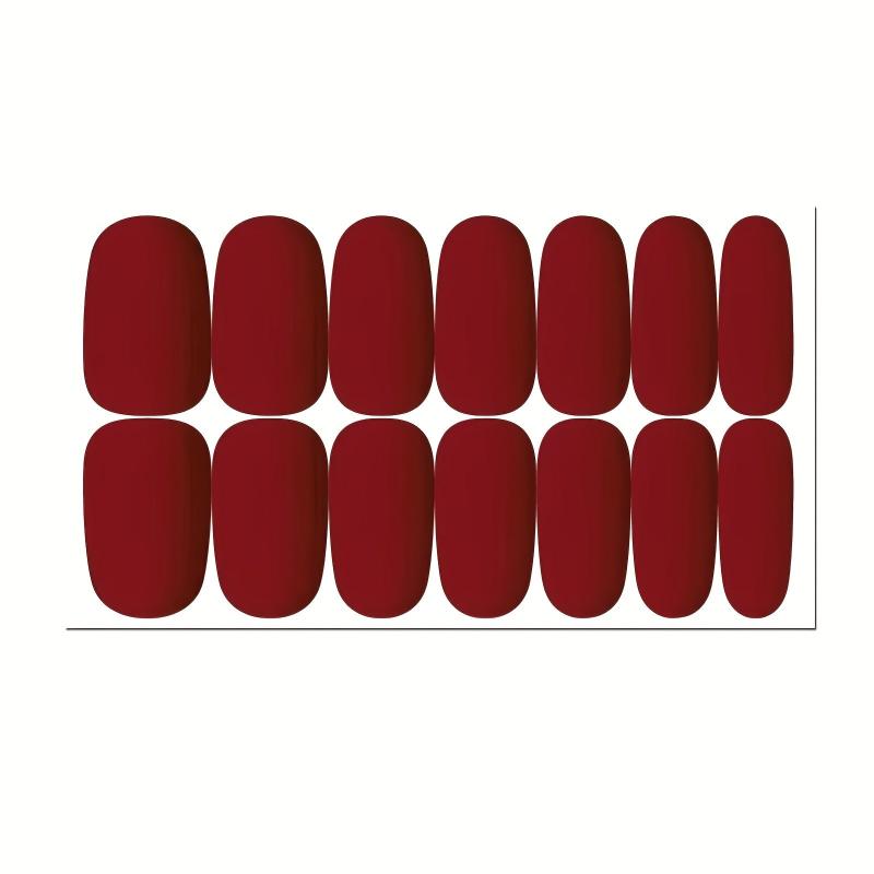 Gel Nail Strips with Self Adhesive Nail File Full Nail Wraps