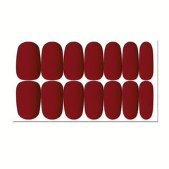 Gel Nail Strips with Self Adhesive Nail File Full Nail Wraps
