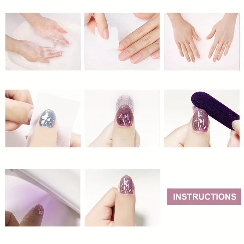 Gel Nail Wraps & Strips for Women - Self Adhesive & Easy to Apply