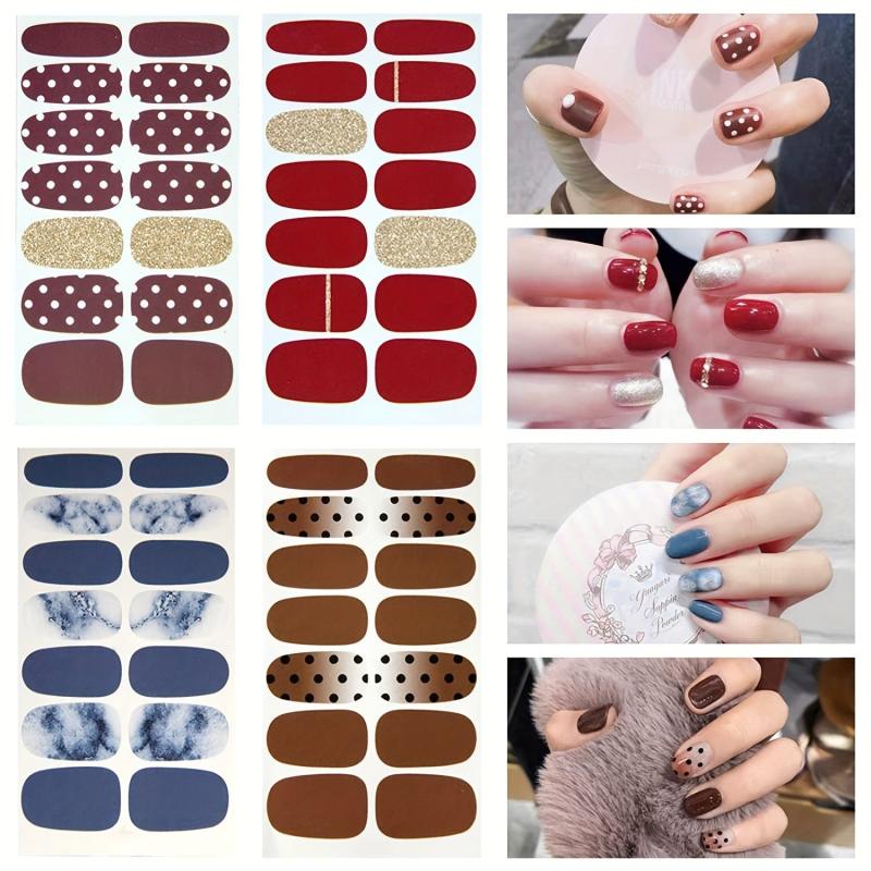 Gel Nail Wraps & Strips for Women - Self Adhesive & Easy to Apply