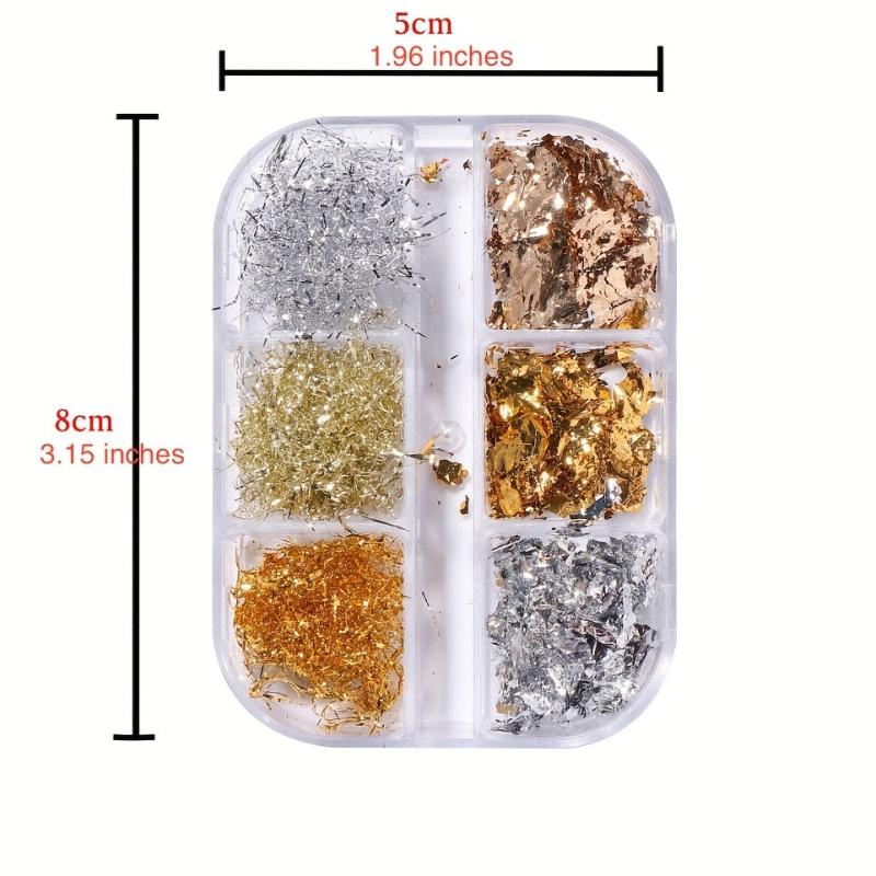 Metallic Nail Foil 3D Sparking Flakes for Nail Art