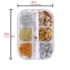 Metallic Nail Foil 3D Sparking Flakes for Nail Art