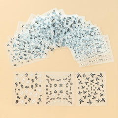 Butterfly & Flower Nail Decals 3D Art Stickers Self Adhesive Easy Nail Tools