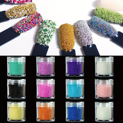Micro Rhinestones Caviar Beads Mini Bubble Nail Gems Round Glass Bead
