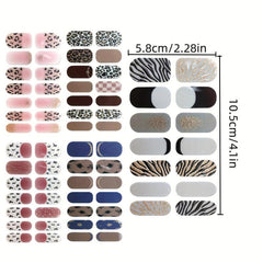 Glitter Gradient Nail Strips Self-Adhesive Nail Art Decal