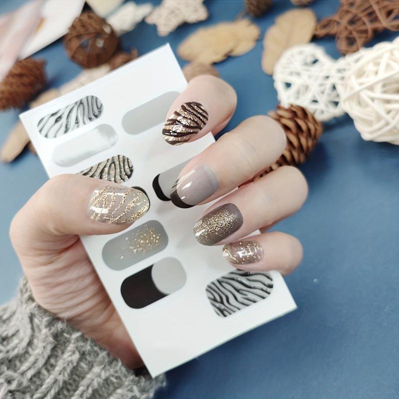 Glitter Gradient Nail Strips Self-Adhesive Nail Art Decal
