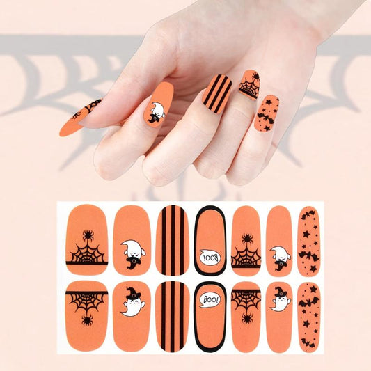 Halloween Nail Wraps Stickers Self Adhesive Full Wraps DIY Nail Art Decals