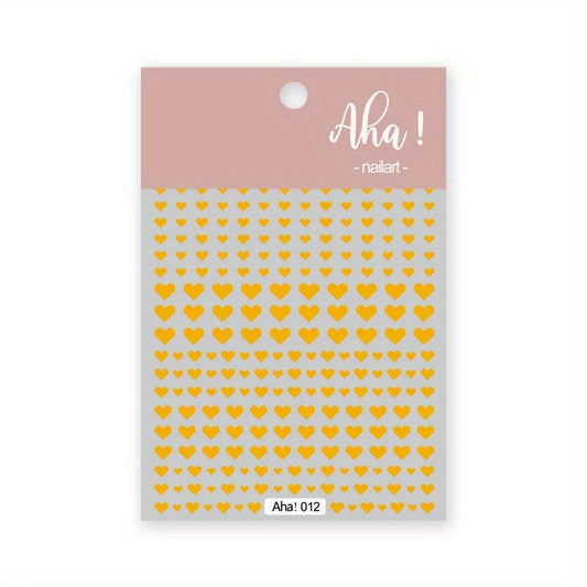 Red Heart Nail Art Stickers Self Adhesive DIY Nail Decoration