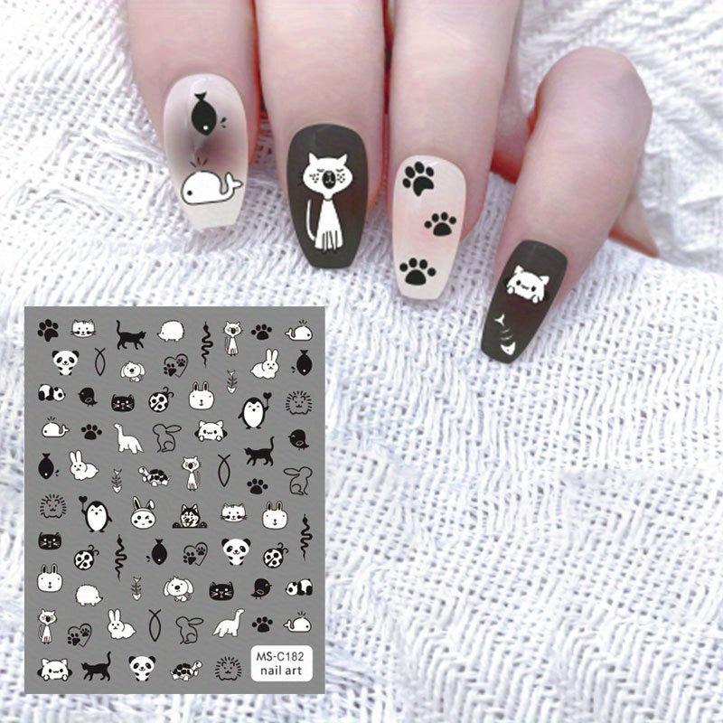 Mixed Style Nail Art Stickers Self Adhesive Nail Decals for DIY