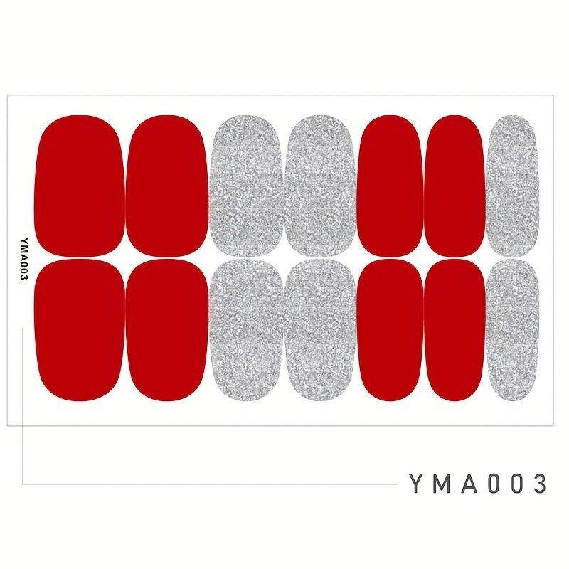 Classic Retro Nail Strips Self Adhesive Nail Wraps for Nail Art Decoration