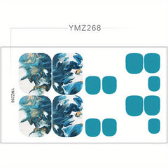 Waterproof Toe Nail Polish Stickers - Self Adhesive Manicure Kits