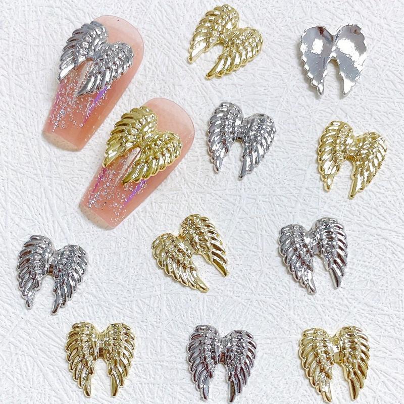 10pc Angel Devil's Wing Nail Charms for DIY or Salons