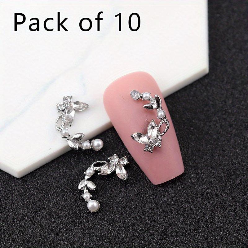 10pcs 3D Nail Art Charms Rhinestones Manicure Accessories