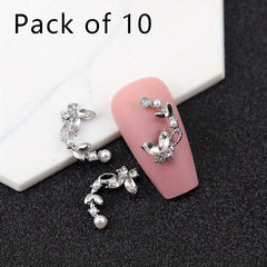 10pcs 3D Nail Art Charms Rhinestones Manicure Accessories