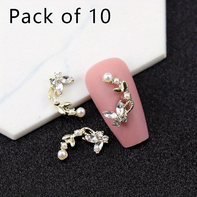 10pcs 3D Nail Art Charms Rhinestones Manicure Accessories