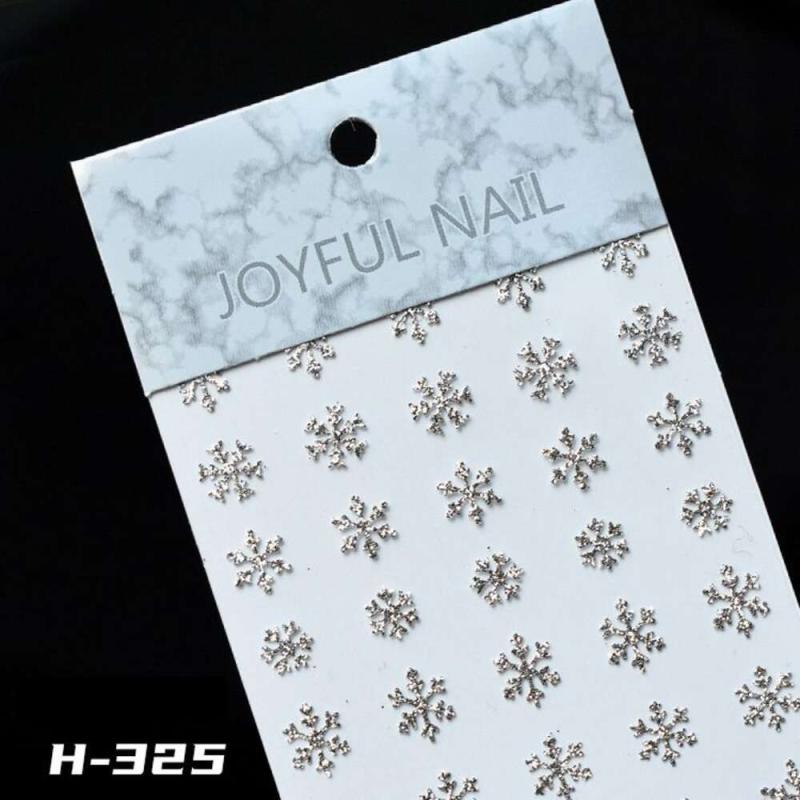 Heart Bear Star Flame Nail Art Stickers 3D Self Adhesive Decals