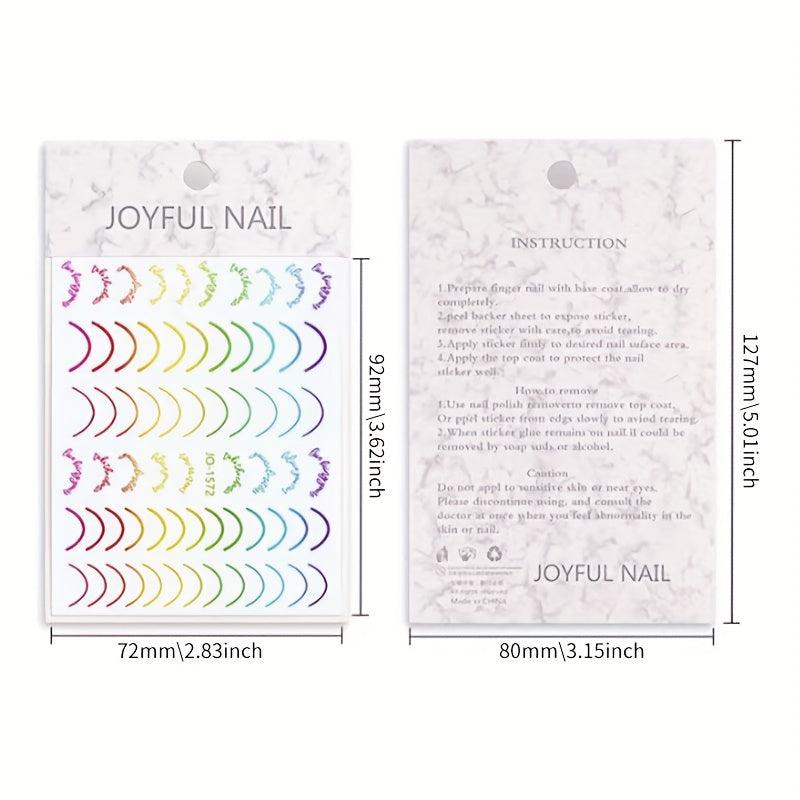 Heart Bear Star Flame Nail Art Stickers 3D Self Adhesive Decals