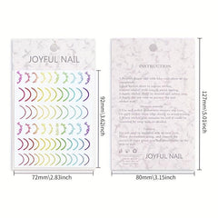 Heart Bear Star Flame Nail Art Stickers 3D Self Adhesive Decals