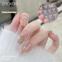 Heart Bear Star Flame Nail Art Stickers 3D Self Adhesive Decals