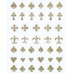 Heart Bear Star Flame Nail Art Stickers 3D Self Adhesive Decals