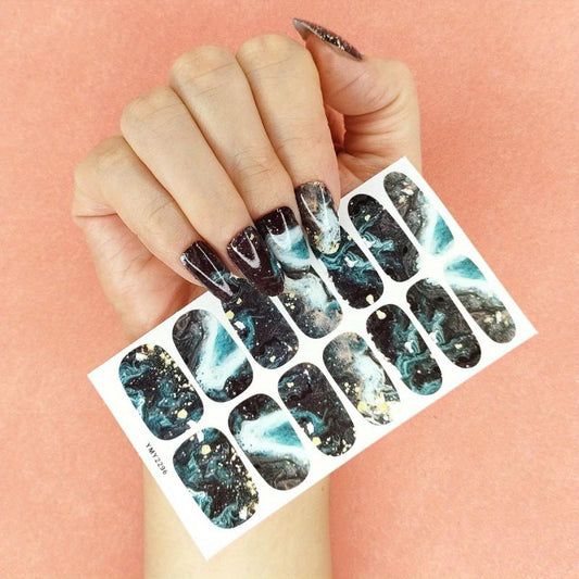 Marble Texture Nail Polish Stickers for Daily Wear