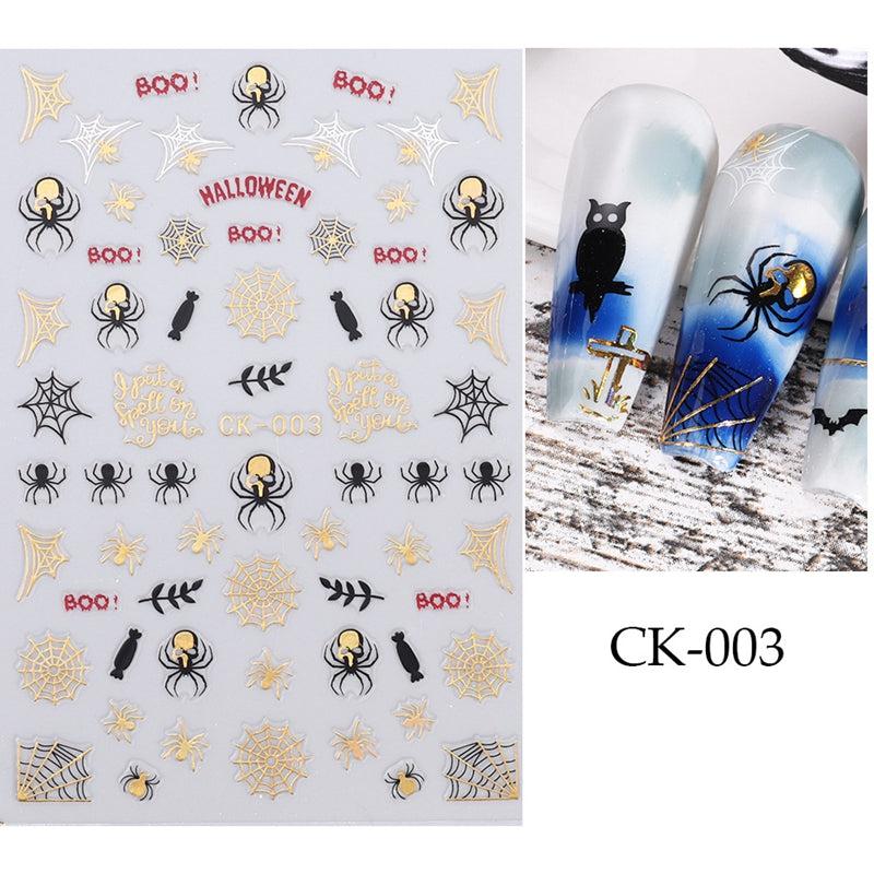 1pc Halloween Nail Art Stickers Self Adhesive Decals
