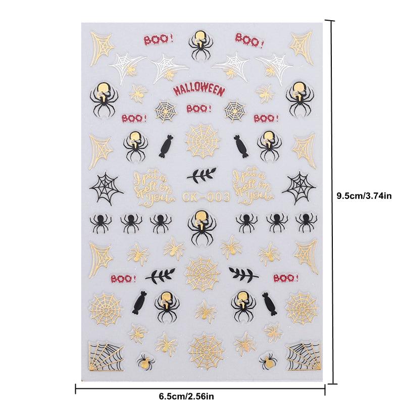 1pc Halloween Nail Art Stickers Self Adhesive Decals