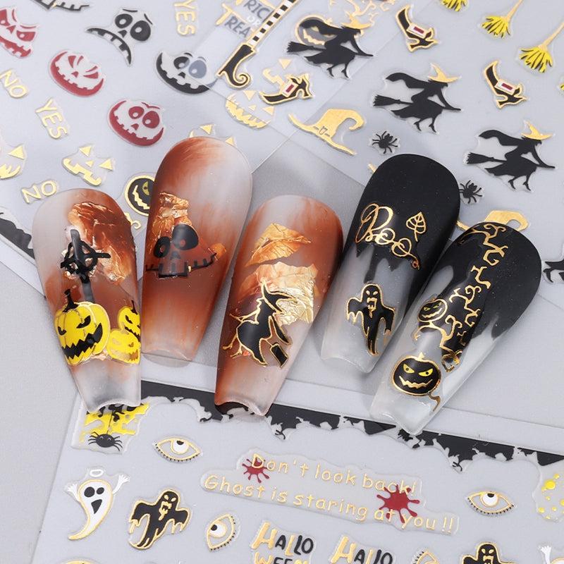 1pc Halloween Nail Art Stickers Self Adhesive Decals