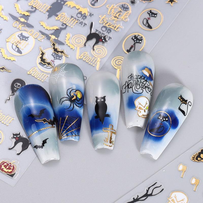 1pc Halloween Nail Art Stickers Self Adhesive Decals