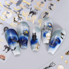 1pc Halloween Nail Art Stickers Self Adhesive Decals