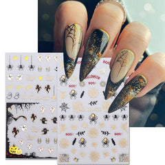 1pc Halloween Nail Art Stickers Self Adhesive Decals