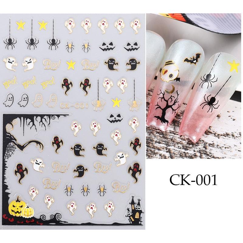 1pc Halloween Nail Art Stickers Self Adhesive Decals