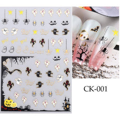 1pc Halloween Nail Art Stickers Self Adhesive Decals