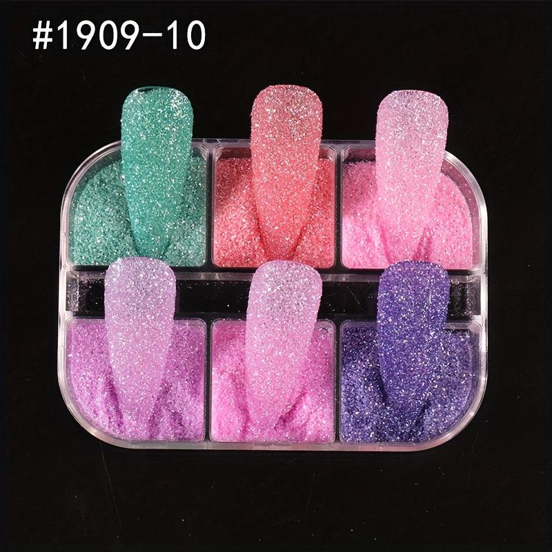 Luminous Nail Pigment Powder Fluorescent Glitter Holographic Glow Dust