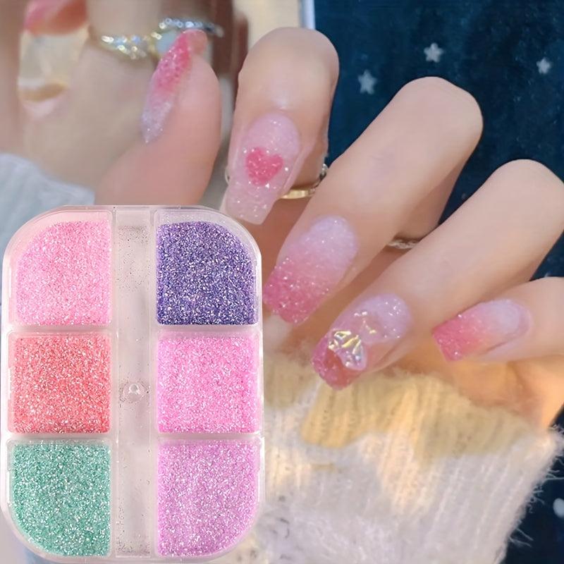 Luminous Nail Pigment Powder Fluorescent Glitter Holographic Glow Dust