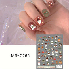 Christmas Nail Art Stickers Santa Snowflake Elk Decals