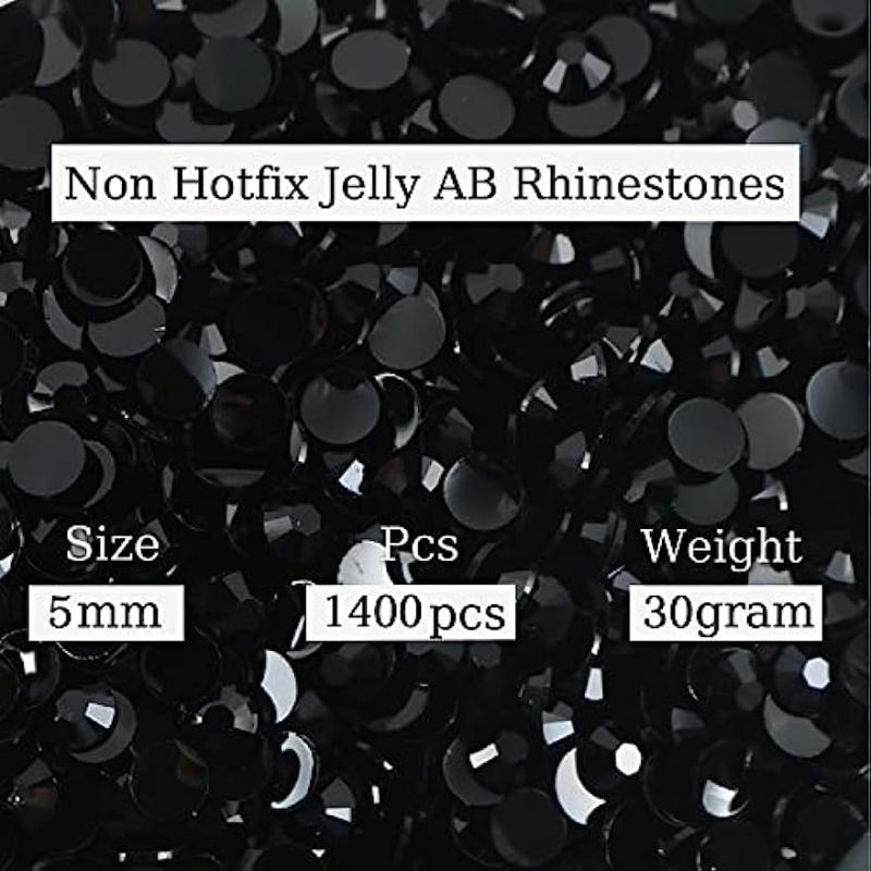 1400PCS 5mm AB Non Hotfix Rhinestone Jelly Rhinestones
