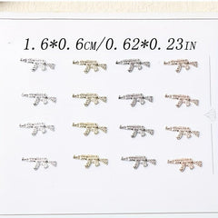 40pcs Vintage Alloy Gun Nail Art Charms for DIY and Nail Salon Punk Pistol Nail